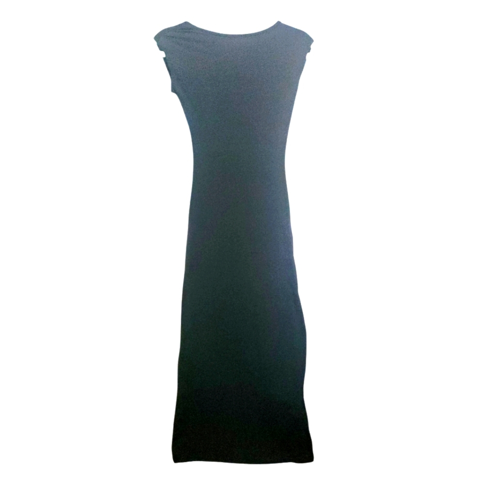 MICAS Backless Bodycon Midi Dress Black Cap Sleeve Size SM NWT - Picture 2 of 11